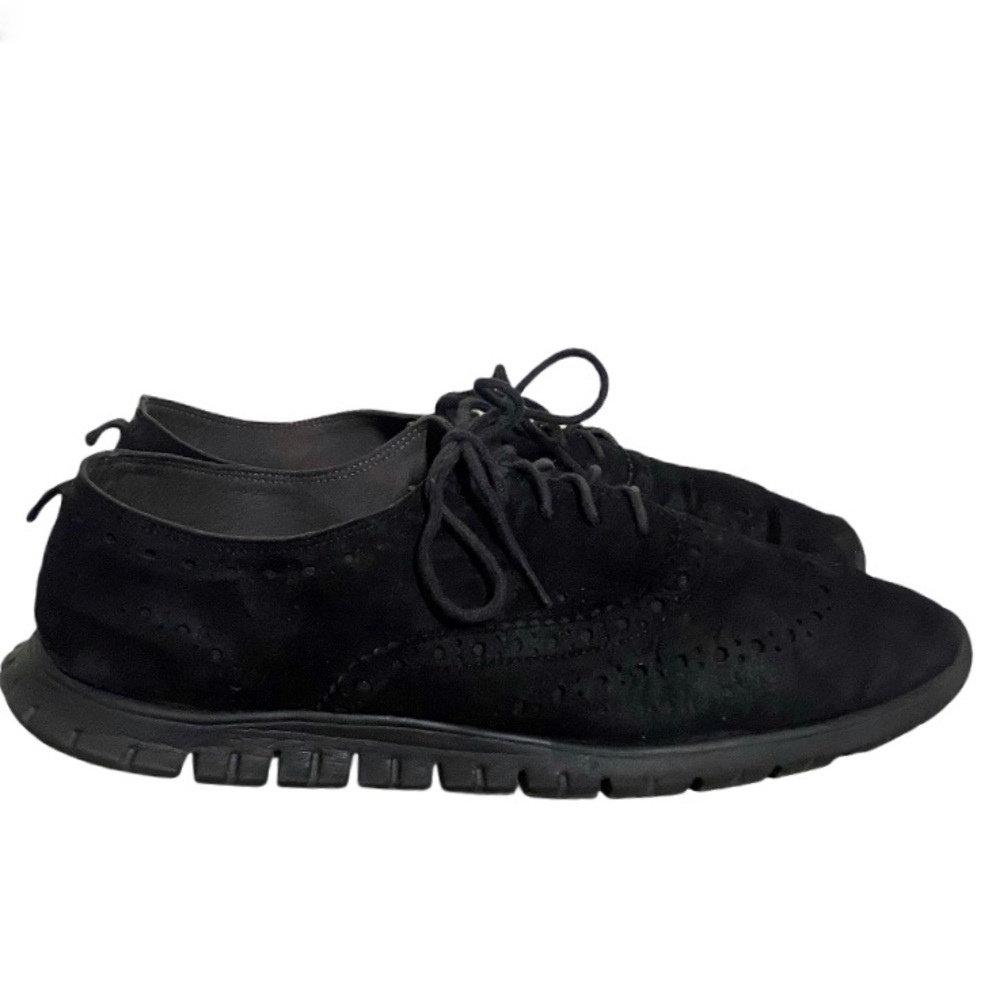 Cole Haan | black suede zero grand wing Oxford - Picture 1 of 6